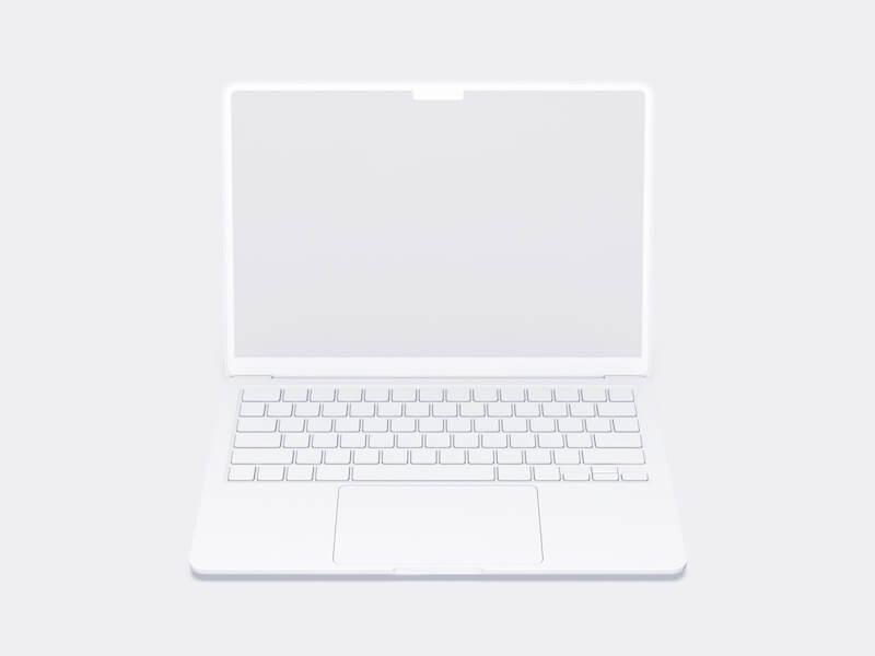 MacBook Air (M2) Clay Mockups, 09