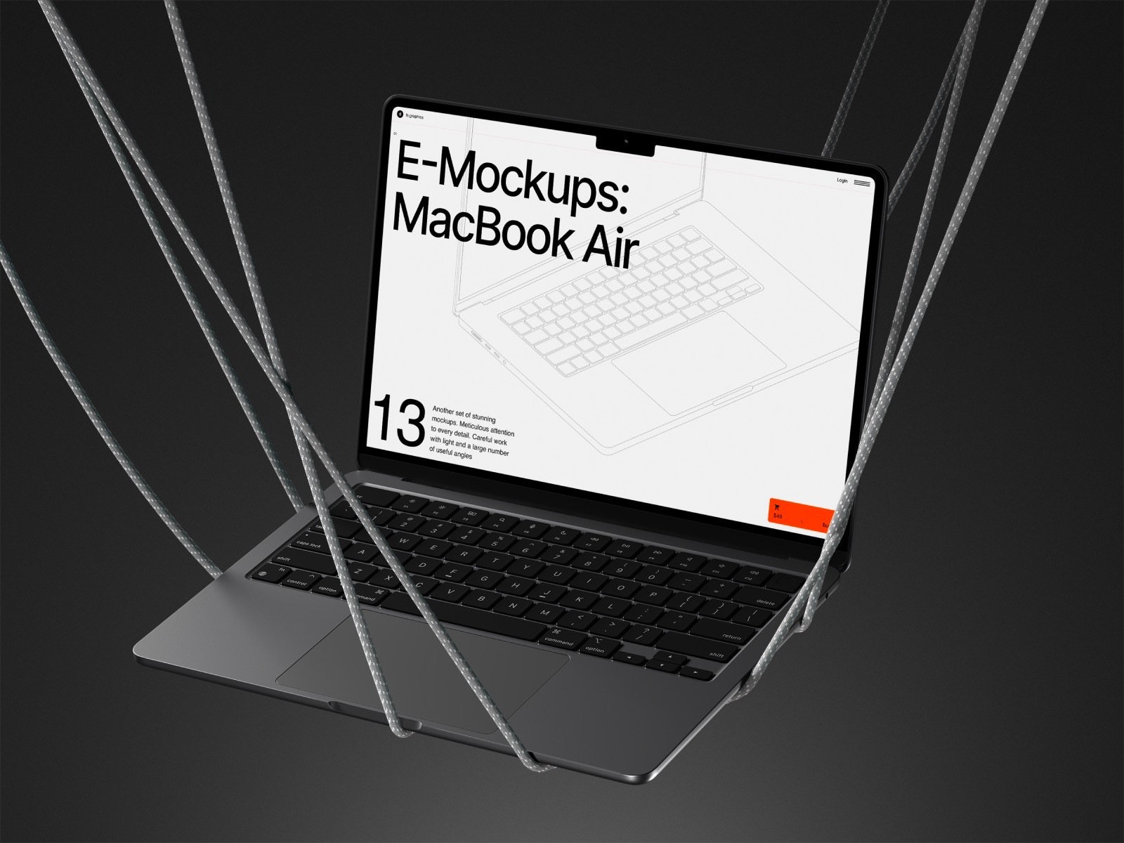 Macbook Mockups - E-Mockups MacBook Air | Available on ls.graphics