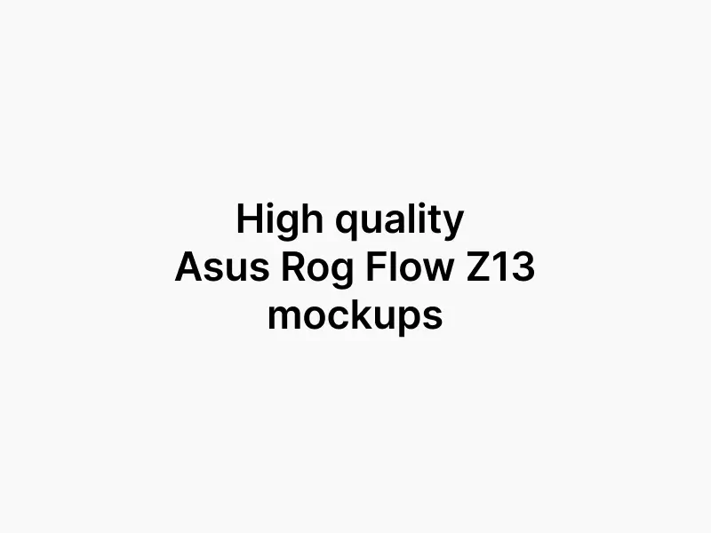 Devices Mockups - Asus Rog Flow Z13 Mockups | Get on ls.graphics Store