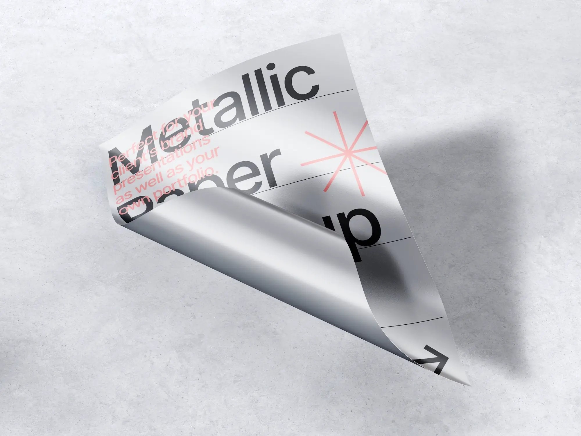 Stationery Mockups - Metallic Paper Mockups | Commercial License