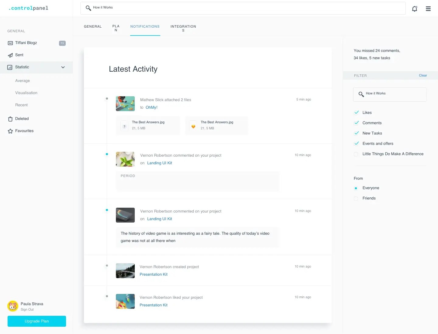 Control Panel | Professional Template