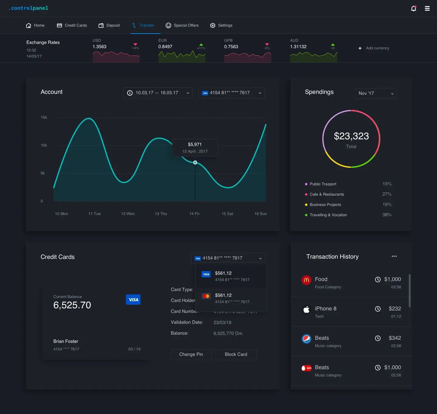 Control Panel | Available on ls.graphics