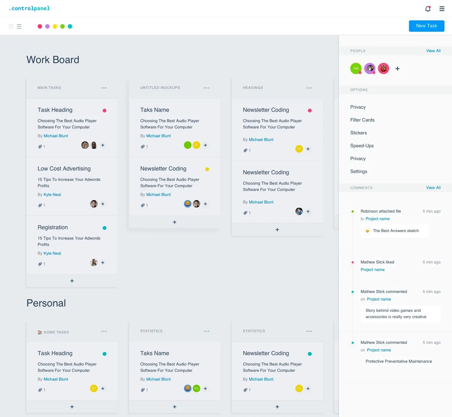 Control Panel | Top Selling Mockup