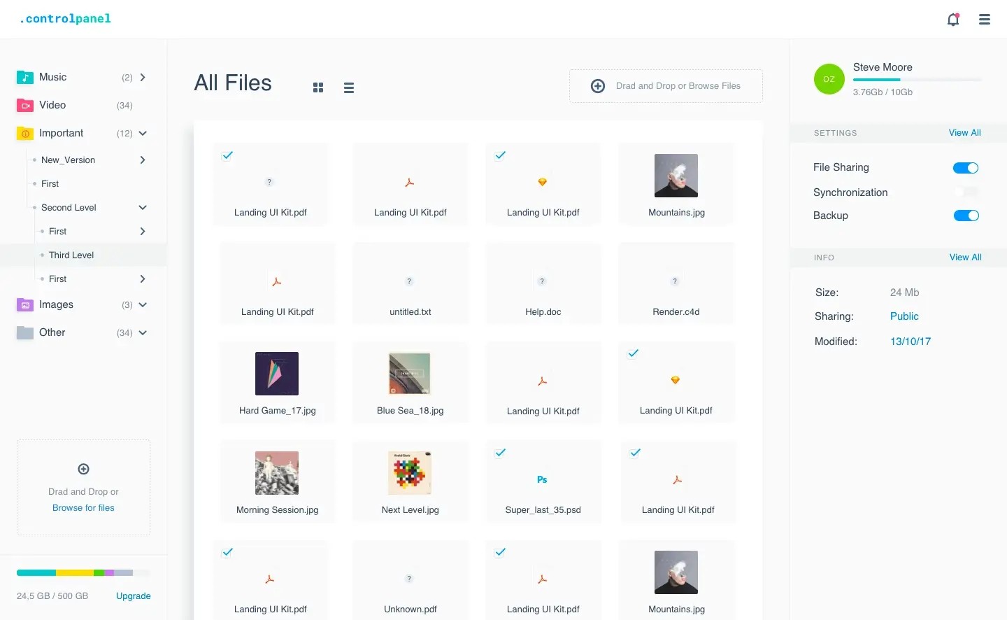 Control Panel | Commercial License Ready