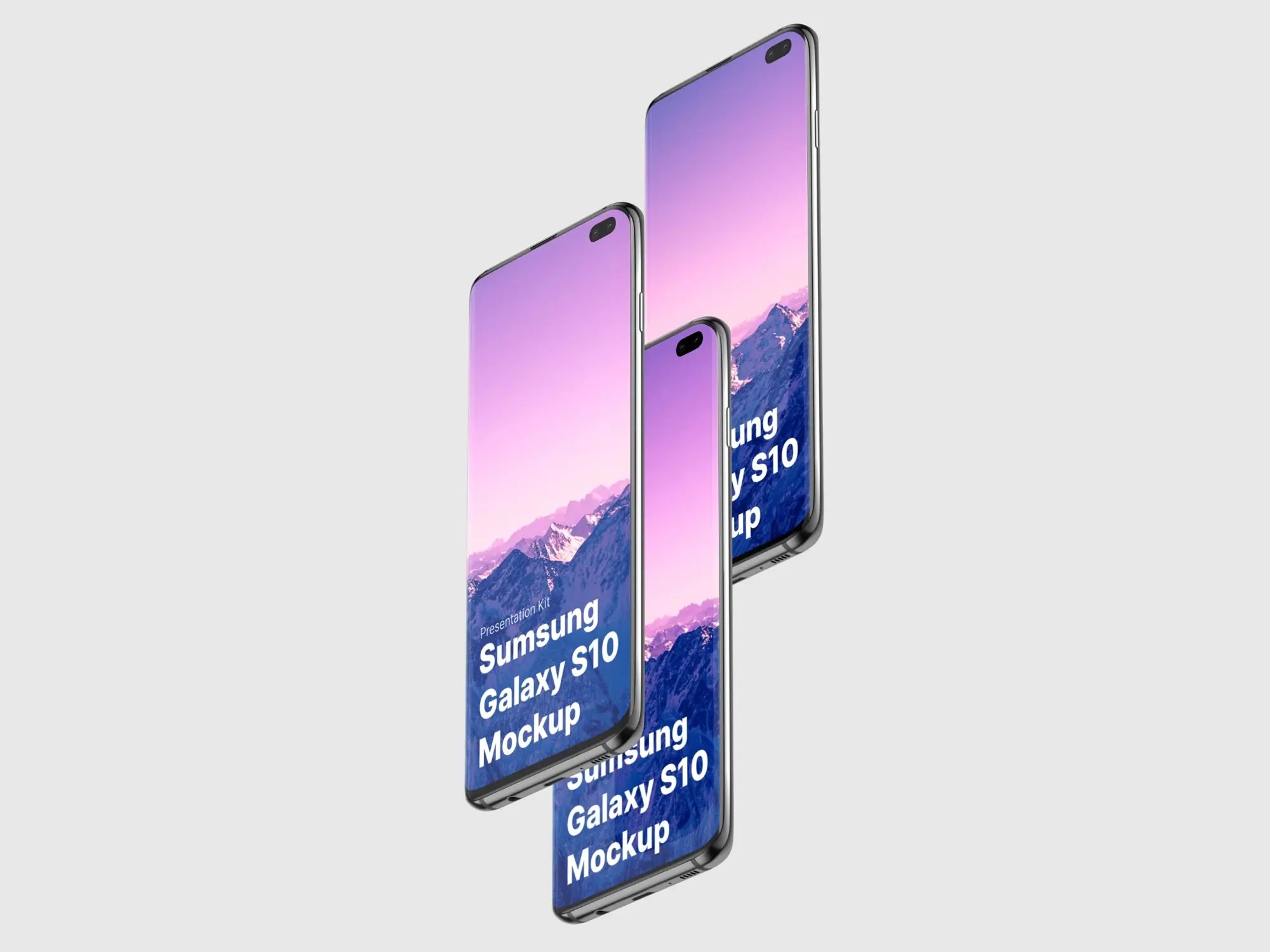 Samsung Galaxy S10 Mockups | Pro Designer Pack