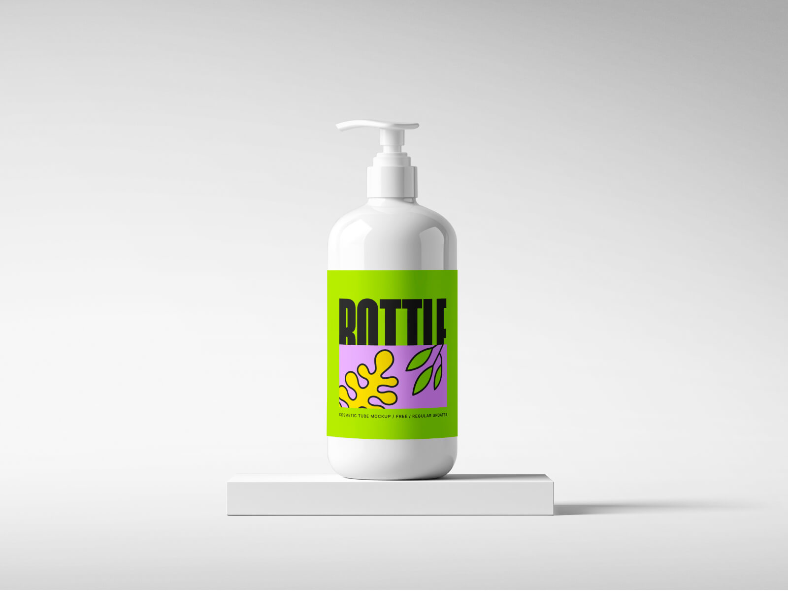 Free Cosmetic Bottle Mockup