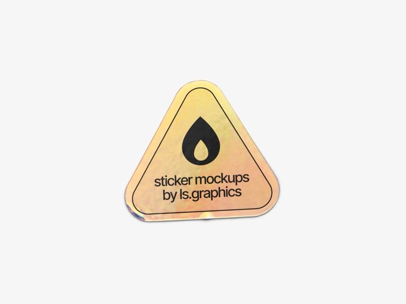 Holographic Sticker Mockup, Scene 11