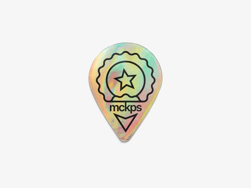 Holographic Sticker Mockup, Scene 17