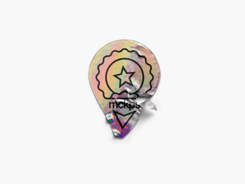 Holographic Sticker Mockup, Scene 22