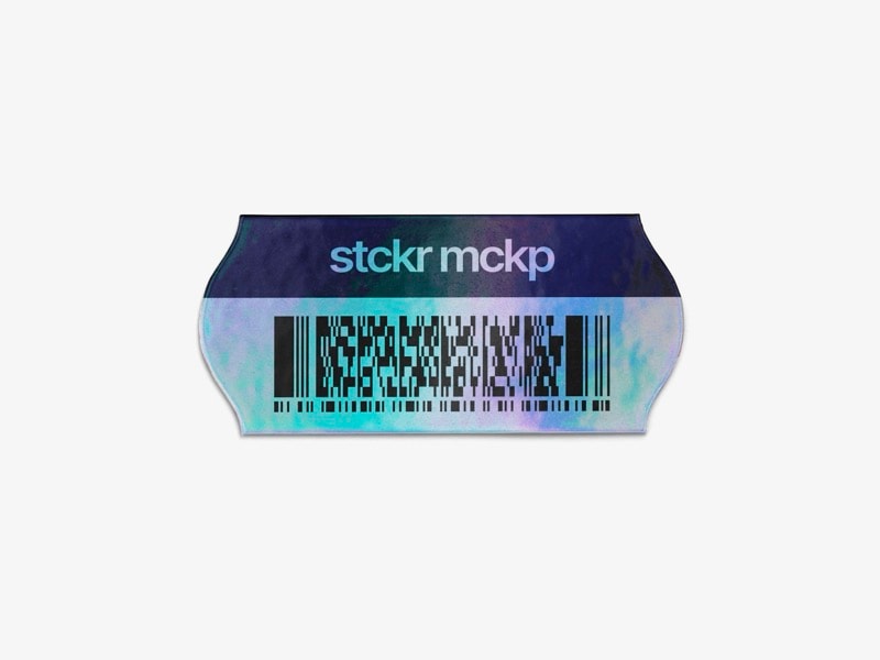 Holographic Sticker Mockup, Scene 18