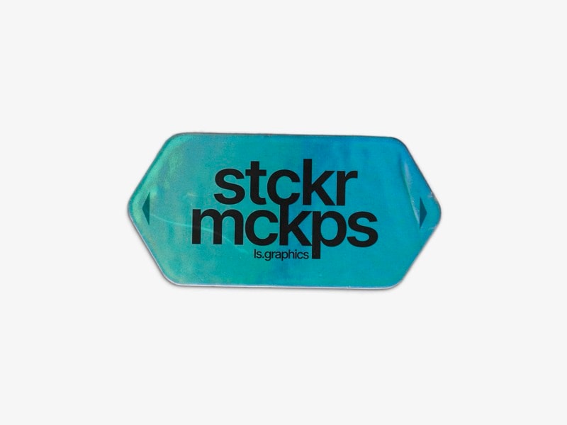 Holographic Sticker Mockup, Scene 25